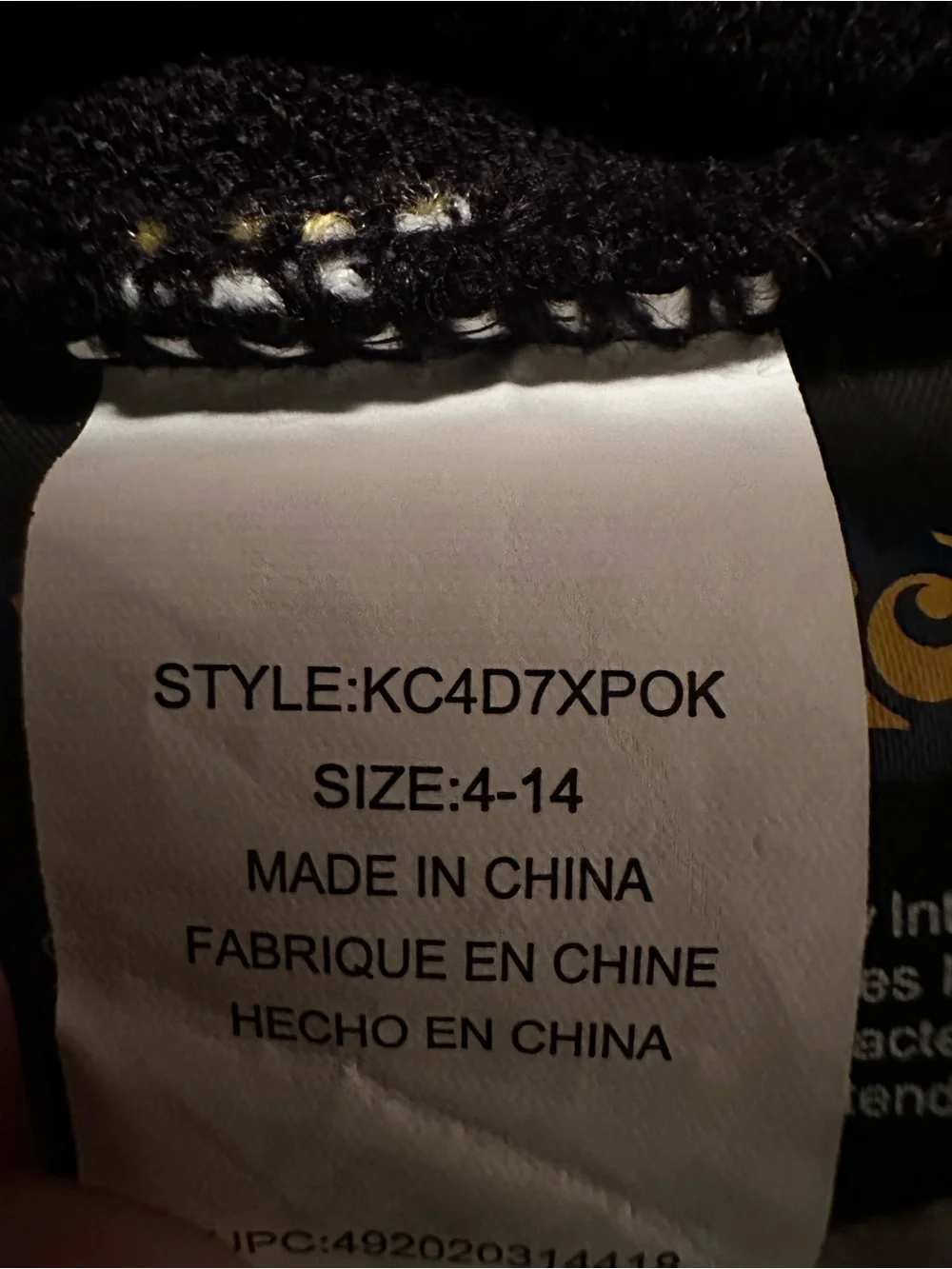 adidas Black and Yellow Kids Pom Beanie with Character Motif